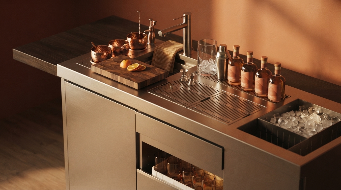 Editorial illustration for How Ergonomic Bar Design Turns a Cocktail Station Into a Profit Engine